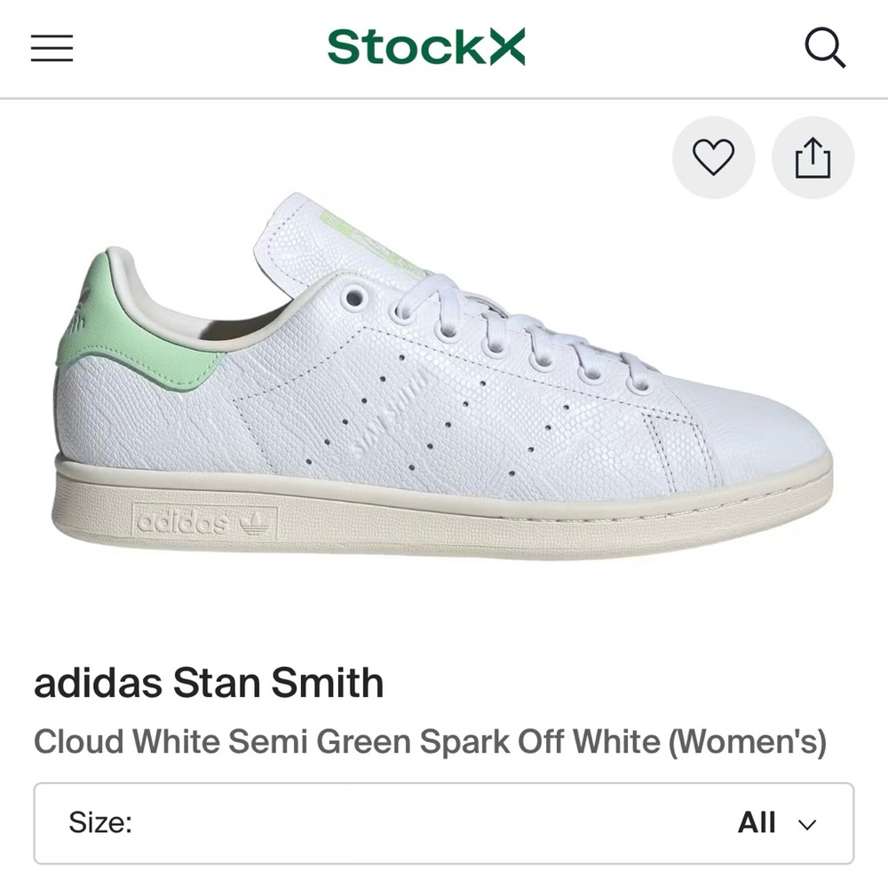Cloud White Semi Green Spark Off White (Women's) Size 8.5